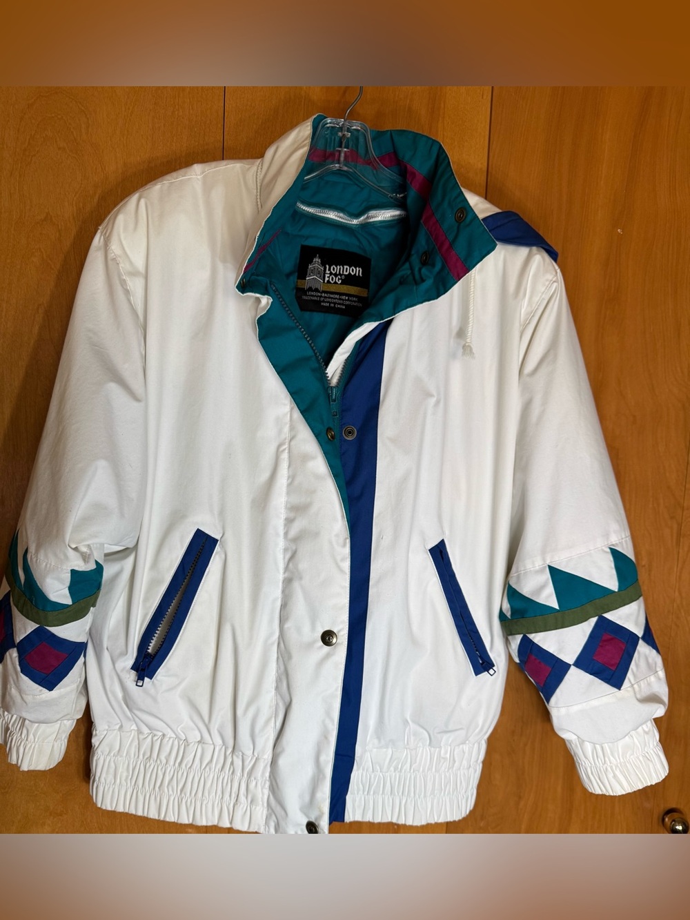 Unisex Vintage London Fog 2-1 Down/Windbreaker Jacket Size Small